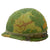 Original U.S. Vietnam WWII Reissue M1 Helmet with Reversible Camouflage Cover Korean War Liner and Insect Headnet Original Items