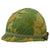Original U.S. Vietnam WWII Reissue M1 Helmet with Reversible Camouflage Cover Korean War Liner and Insect Headnet Original Items