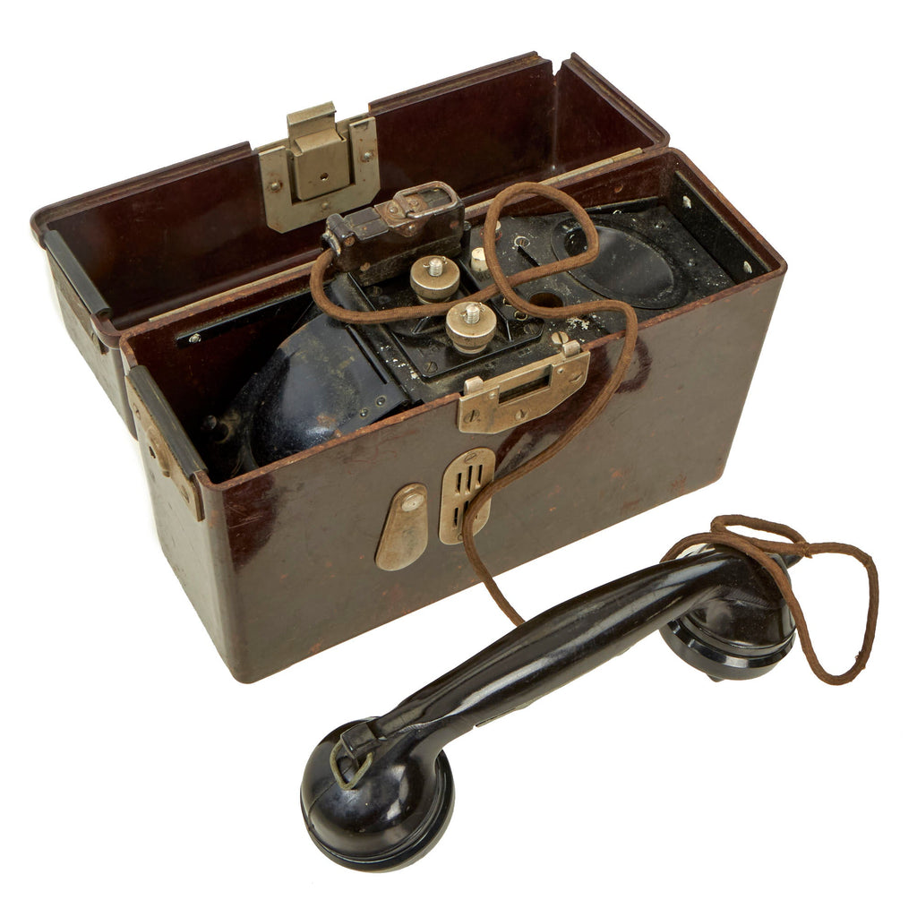 Original German WWII Wehrmacht Model FF33 Field Telephone by R.B. & Co. Dated 1937 - Feldfernsprecher 33 Original Items