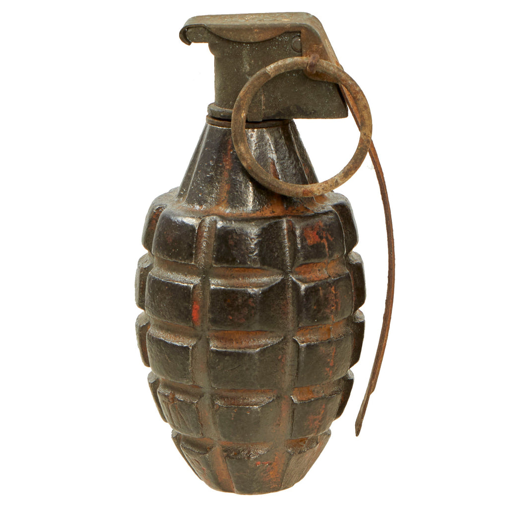 Original U.S. WWII Inert MkII Pineapple Grenade with M10A3 Fuze Original Items