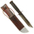 Original U.S. WWII Navy Mk. II KA-BAR Fighting Knife by Camillus with Scabbard Reinforced by Aluminum from Damaged Aircraft with Provenance Original Items