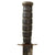Original U.S. WWII Navy Mk. II KA-BAR Fighting Knife by Camillus with Scabbard Reinforced by Aluminum from Damaged Aircraft with Provenance Original Items