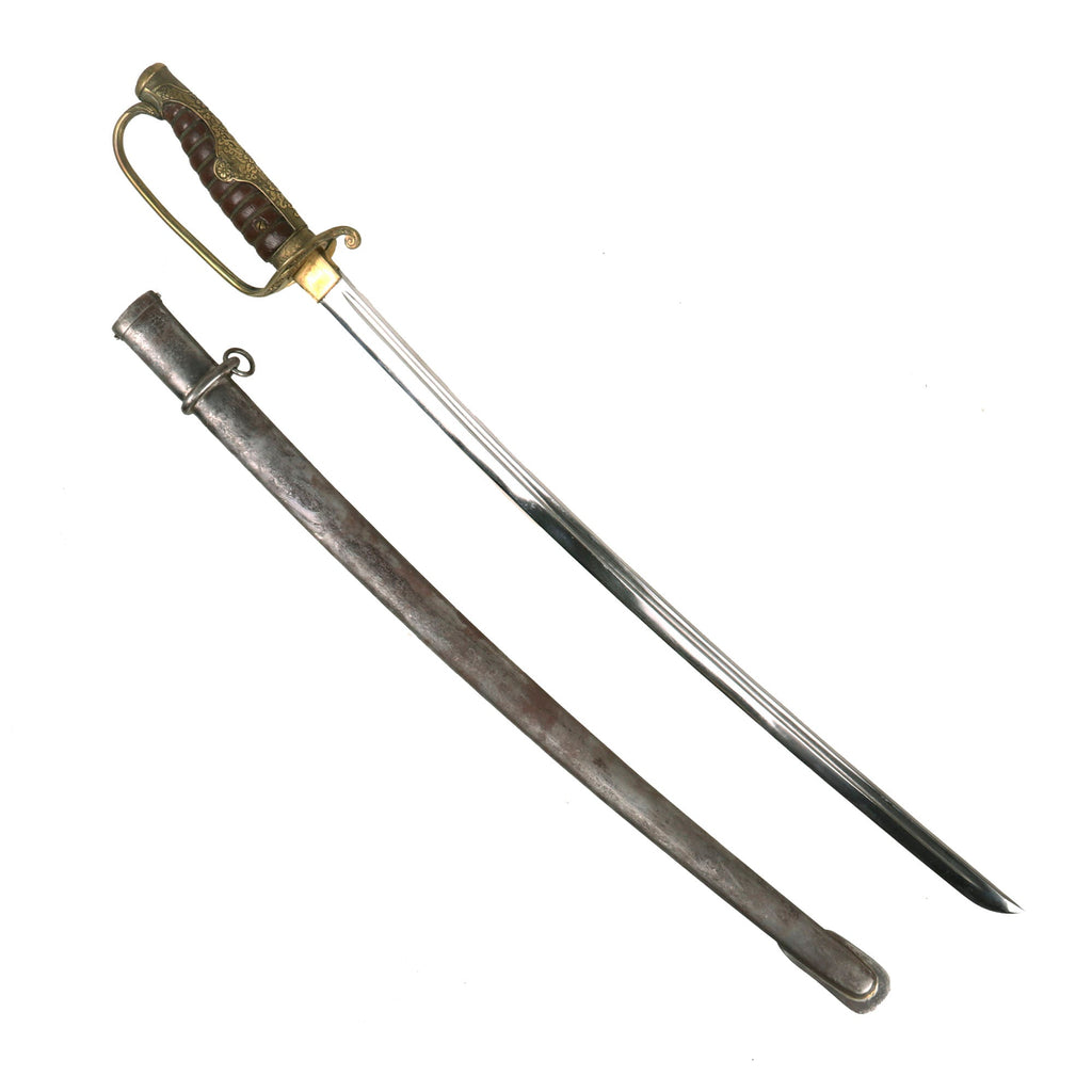 Original Japanese Pre-WWII Army Company Grade Officer's 1886 Pattern Kyu-Gunto Sword with Marked Blade & Scabbard Original Items