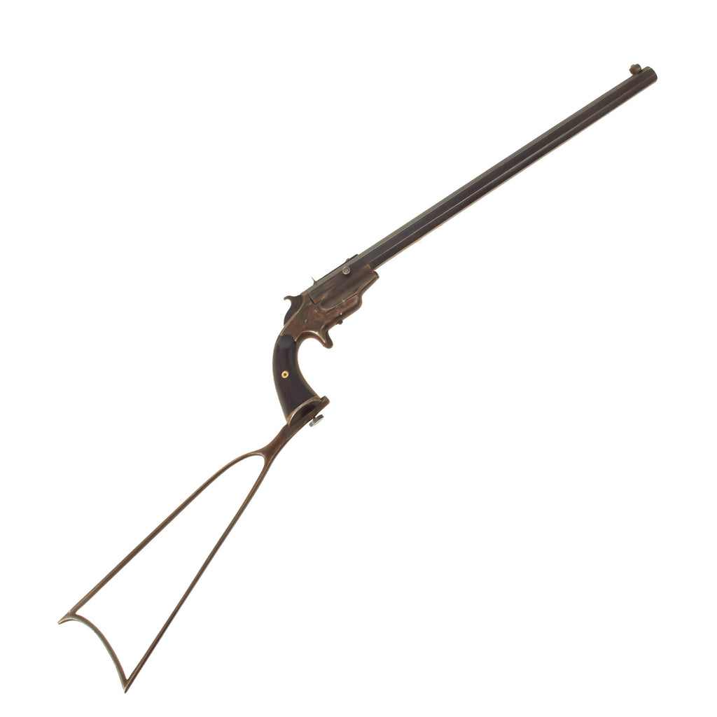 Original U.S. Frank Wesson .22cal Single Shot "Pocket Rifle" Target Pistol Serial 2381 with Matched Shoulder Stock Original Items