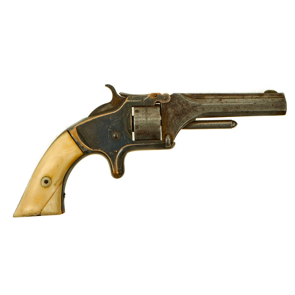 Original U.S. Antique Smith & Wesson Model 1 2nd Issue Revolver in .22 Short with Ivory Grips - Serial 50184 Original Items