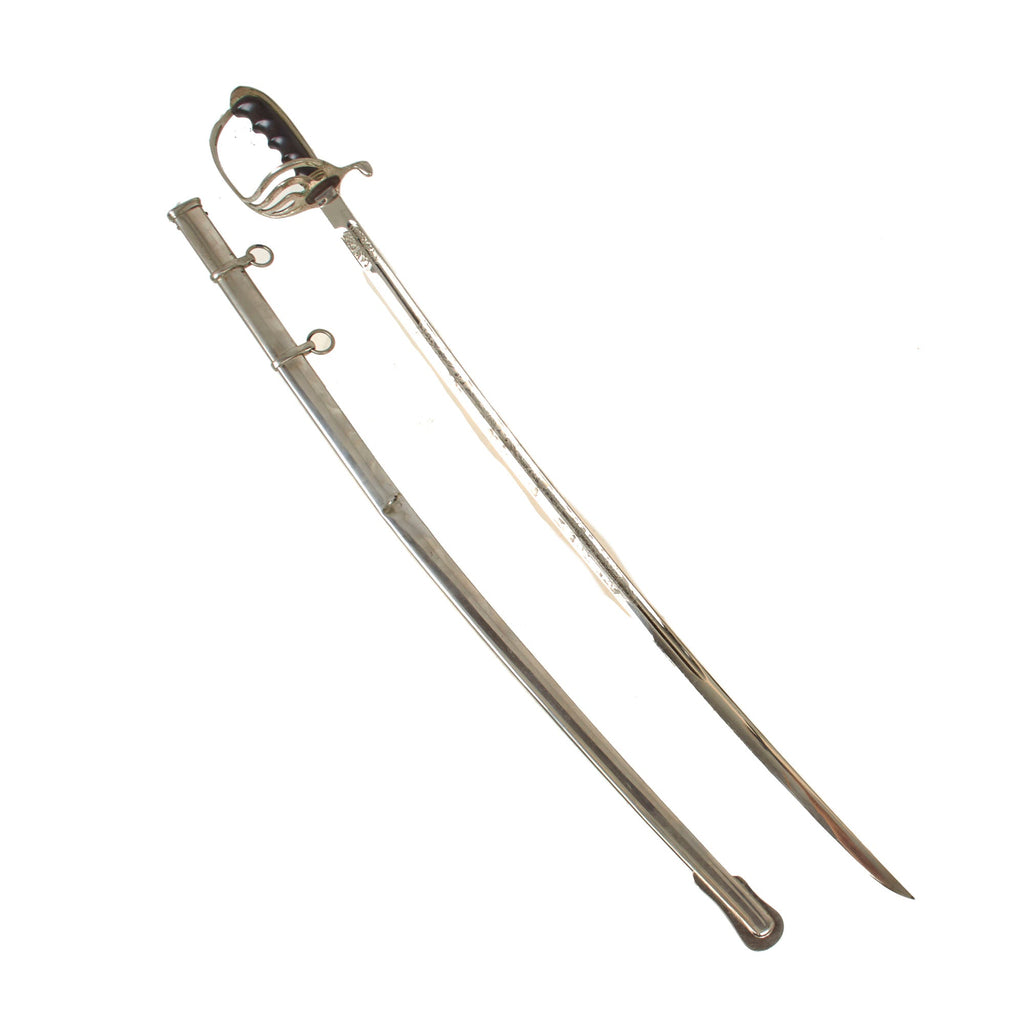 Original U.S. WWI Era M1902 Officer’s Sword Presented to 159th Infantry Captain in 1930 with Differently-Presented Engraved Scabbard Original Items
