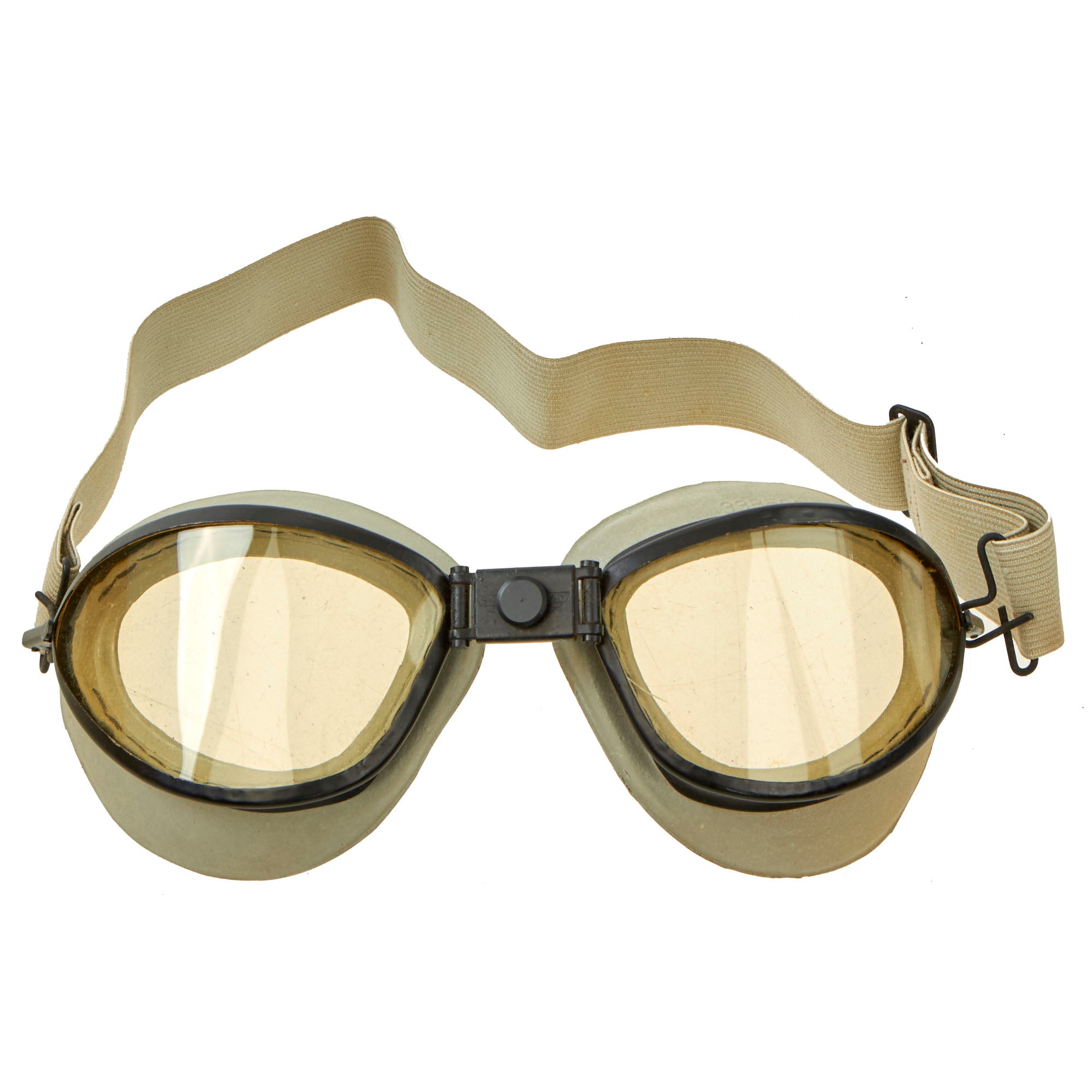 Goggle Spring Original U.S. WWII Early War 1942 Dated Tanker “Frames, Goggle With Cl ...