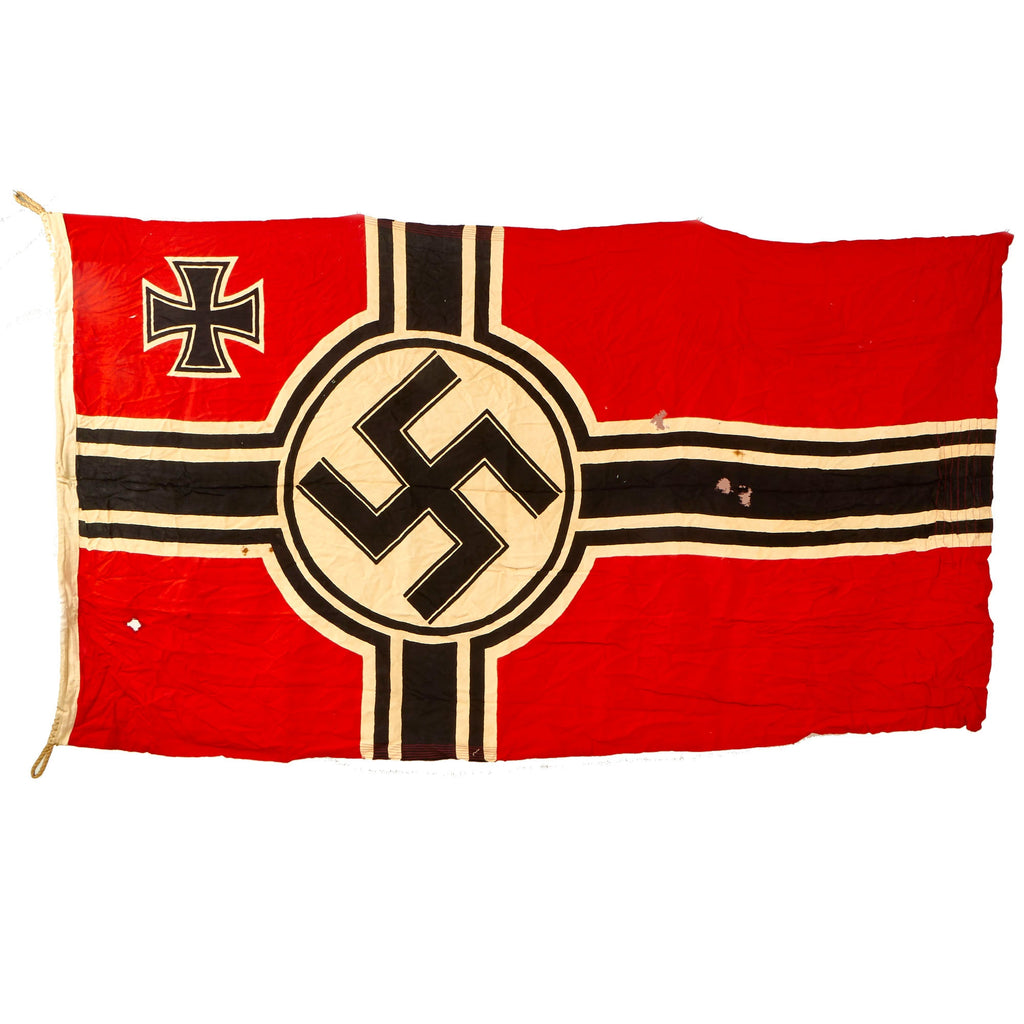Original German WWII Kriegsmarine 100cm x 170cm Naval Battle Flag by G.A Fröhlichs Sohn A.G. - Reichskriegsflagge Original Items