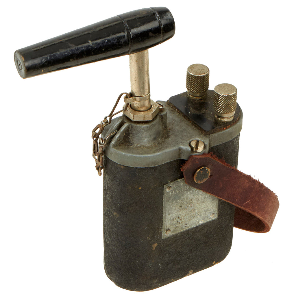 Original U.S. WWII Pacific Theater US Marine Corps Marked 10 Cap Blasting Machine by White-Rodgers Electric Co. - 1st Combat Engineer (Pioneer) Battalion Original Items