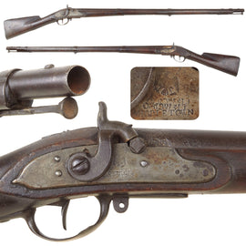 Original War of 1812 Rare U.S. Model 1808 Contract Musket by Oliver Bidwell Converted to Percussion