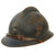 Original French WWI Issue Model 1915 Adrian Helmet in Horizon Blue with RF Badge and Second Pattern Liner - Complete Original Items
