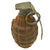 Original U.S. WWII Inert MkII Pineapple Grenade with Yellow Ring & M10A3 Fuze Original Items