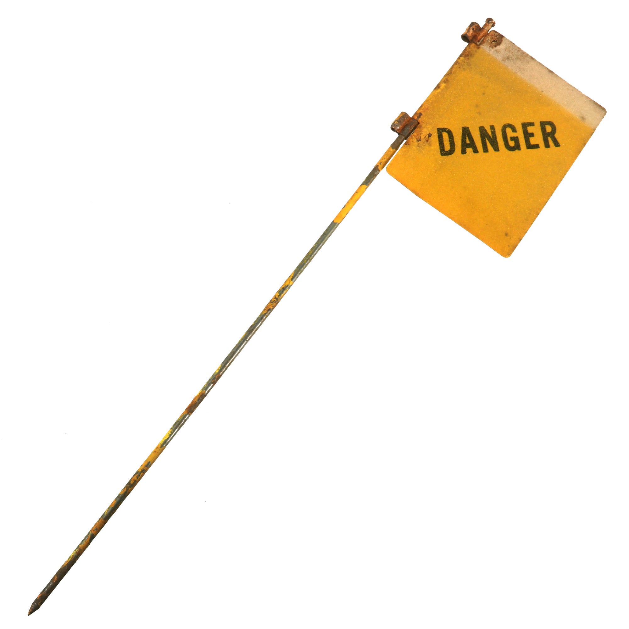 Original U.S. WWII DANGER Mine Field Marker Kit Flag Set with Carry Ca ...