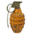 Original U.S. WWII Inert MkII Yellow Early War High Explosive Pineapple Grenade with M10A3 Fuze Original Items