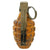 Original U.S. WWII Inert MkII Yellow Early War High Explosive Pineapple Grenade with M10A3 Fuze Original Items