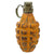 Original U.S. WWII Inert MkII Yellow Early War High Explosive Pineapple Grenade with M10A3 Fuze Original Items