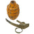 Original U.S. WWII Inert MkII Yellow Early War High Explosive Pineapple Grenade with M10A3 Fuze Original Items