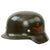 Original German WWII USGI Decorated Battle Damaged Luftwaffe M35 Single Decal "Southern France 1944" Helmet Shell - marked Q68 Original Items