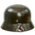 Original German WWII USGI Decorated Battle Damaged Luftwaffe M35 Single Decal "Southern France 1944" Helmet Shell - marked Q68 Original Items