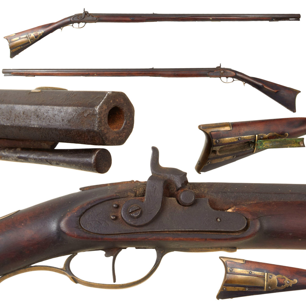 Original U.S. Pennsylvania Style Percussion Rifle Attributed to Nathaniel Rowe of Emmitsburg, Maryland - Circa 1840 Original Items