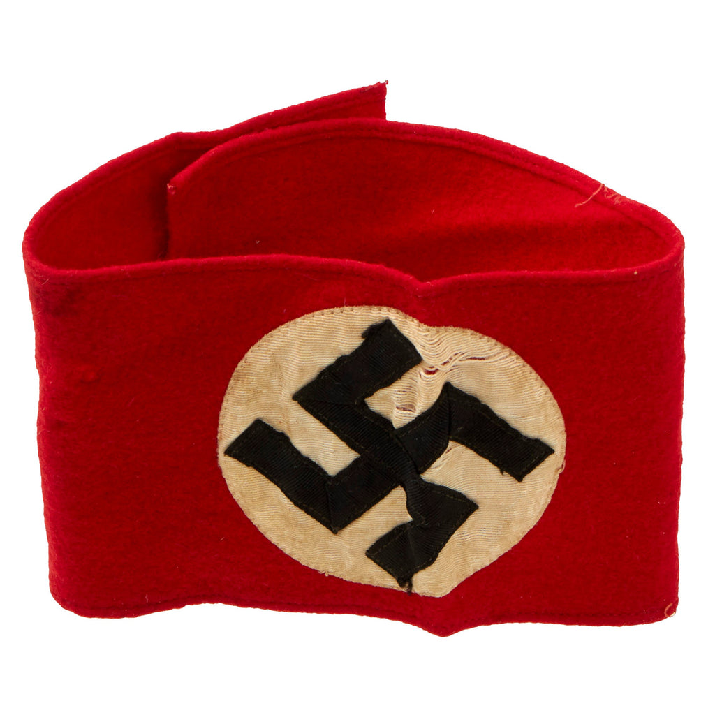Original German Early WWII Service Worn SA & NSDAP Multi-piece Wool Felt & Rayon Armband Original Items