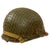 Original U.S. WWII Repainted McCord M1 Front Seam Swivel Bale Helmet with MSA Liner & Helmet Net - Reproduction Sweatband & Liner Chinstrap Original Items