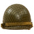 Original U.S. WWII Repainted McCord M1 Front Seam Swivel Bale Helmet with MSA Liner & Helmet Net - Reproduction Sweatband & Liner Chinstrap Original Items