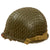 Original U.S. WWII Repainted McCord M1 Front Seam Swivel Bale Helmet with MSA Liner & Helmet Net - Reproduction Sweatband & Liner Chinstrap Original Items