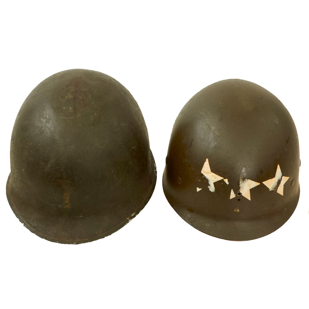 Original WWII Lieutenant 1942 M1 McCord Front Seam Fixed Bale Helmet with Westinghouse Liner Original Items