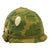 Original U.S. Vietnam War M1 Helmet with Stenciled Camouflage Cover and Liner - Spoon & Matches Original Items
