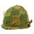 Original U.S. Vietnam War M1 Helmet with Stenciled Camouflage Cover and Liner - Spoon & Matches Original Items