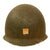 Original U.S. WWII Early 1943 M1 McCord Front Seam Fixed Bale Helmet with Westinghouse Liner - USMC Marine Detachment Shipboard Markings Original Items