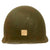 Original U.S. WWII Early 1943 M1 McCord Front Seam Fixed Bale Helmet with Westinghouse Liner - USMC Marine Detachment Shipboard Markings Original Items