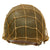 Original U.S. WWII Early 1942 M1 McCord Front Seam Fixed Bale Helmet with Net and Mine Safety Appliance Liner - Complete Original Items