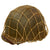 Original U.S. WWII Early 1942 M1 McCord Front Seam Fixed Bale Helmet with Net and Mine Safety Appliance Liner - Complete Original Items