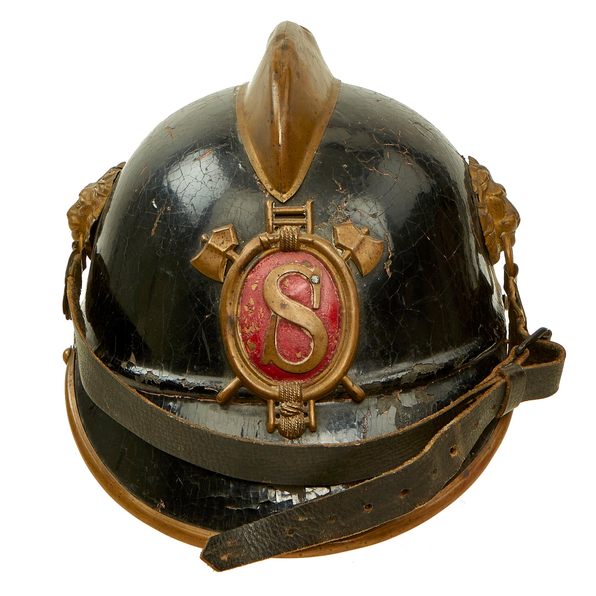 football german helmet wwi Original Imperial German Pre WWI Kingdom of Bavaria Fire Brigade Leath – International Military Antiques