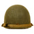 Original U.S. WWII 1945 M1 McCord Rear Seam Swivel Bale Helmet with M44 Net and Westinghouse Liner Original Items