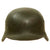 Original German WWII M35 Single Decal Army Heer Helmet with 1939 Dated 58cm Liner & Chinstrap - stamped EF66 Original Items