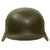 Original German WWII M35 Single Decal Army Heer Helmet with 1939 Dated 58cm Liner & Chinstrap - stamped EF66 Original Items