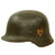 Original German WWII M35 Single Decal Army Heer Helmet with 1939 Dated 58cm Liner & Chinstrap - stamped EF66 Original Items