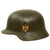 Original German WWII M35 Single Decal Army Heer Helmet with 1939 Dated 58cm Liner & Chinstrap - stamped EF66 Original Items