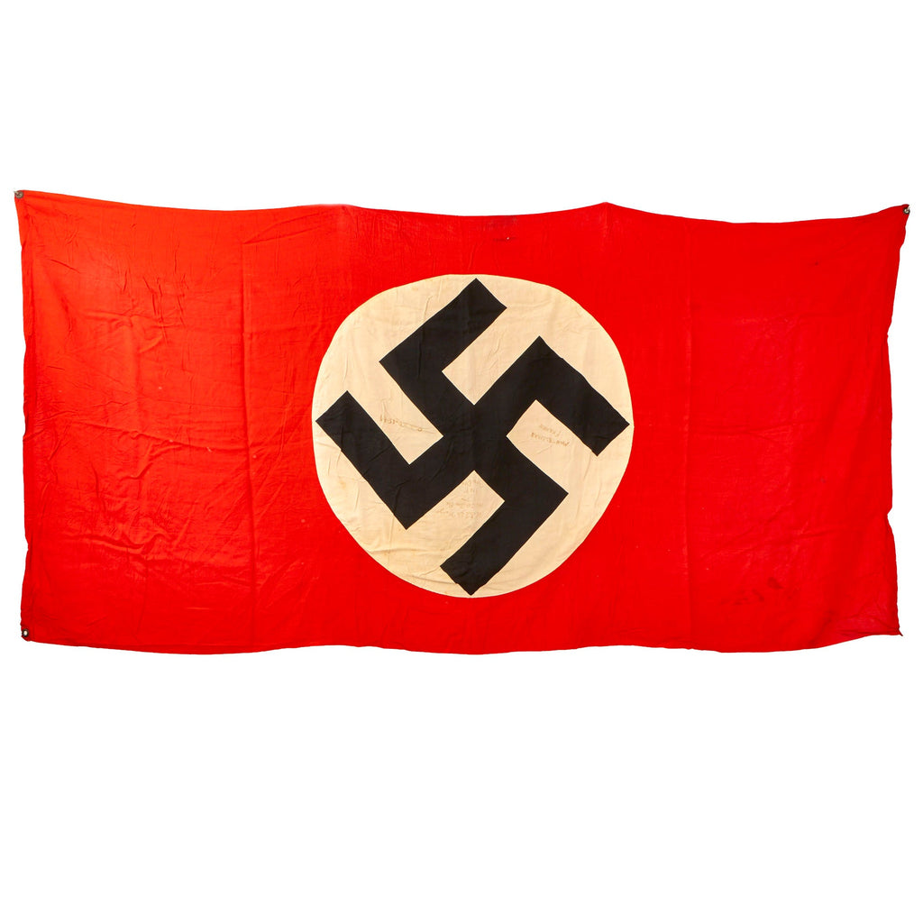 Original German WWII Signed & Dated Operation Dragoon USGI Bring Back Panzer Tank & Vehicle ID Flag - 37" x 74" Original Items