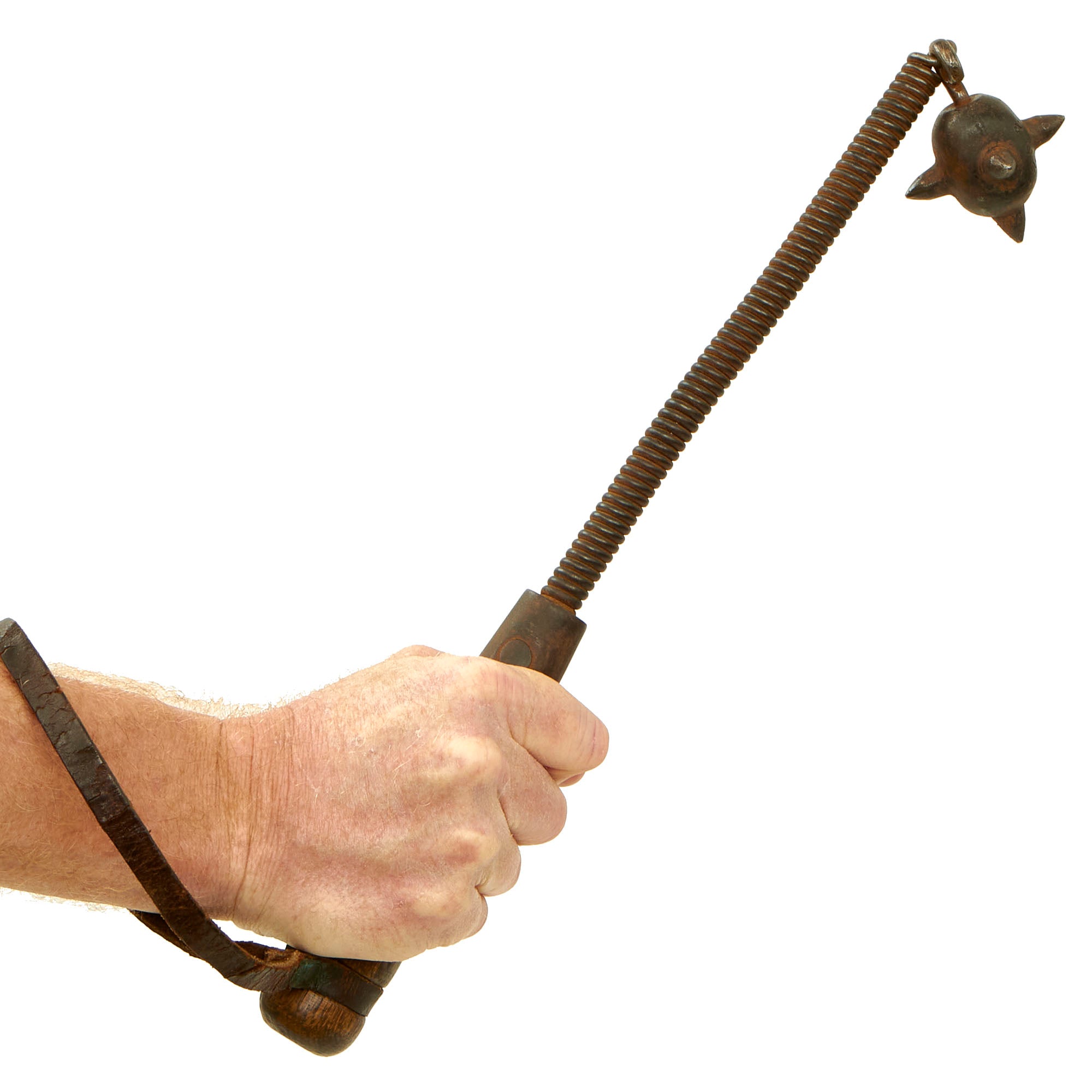 Original German WWI Spring Handle Trench Raiding Mace - Featured in Bo ...