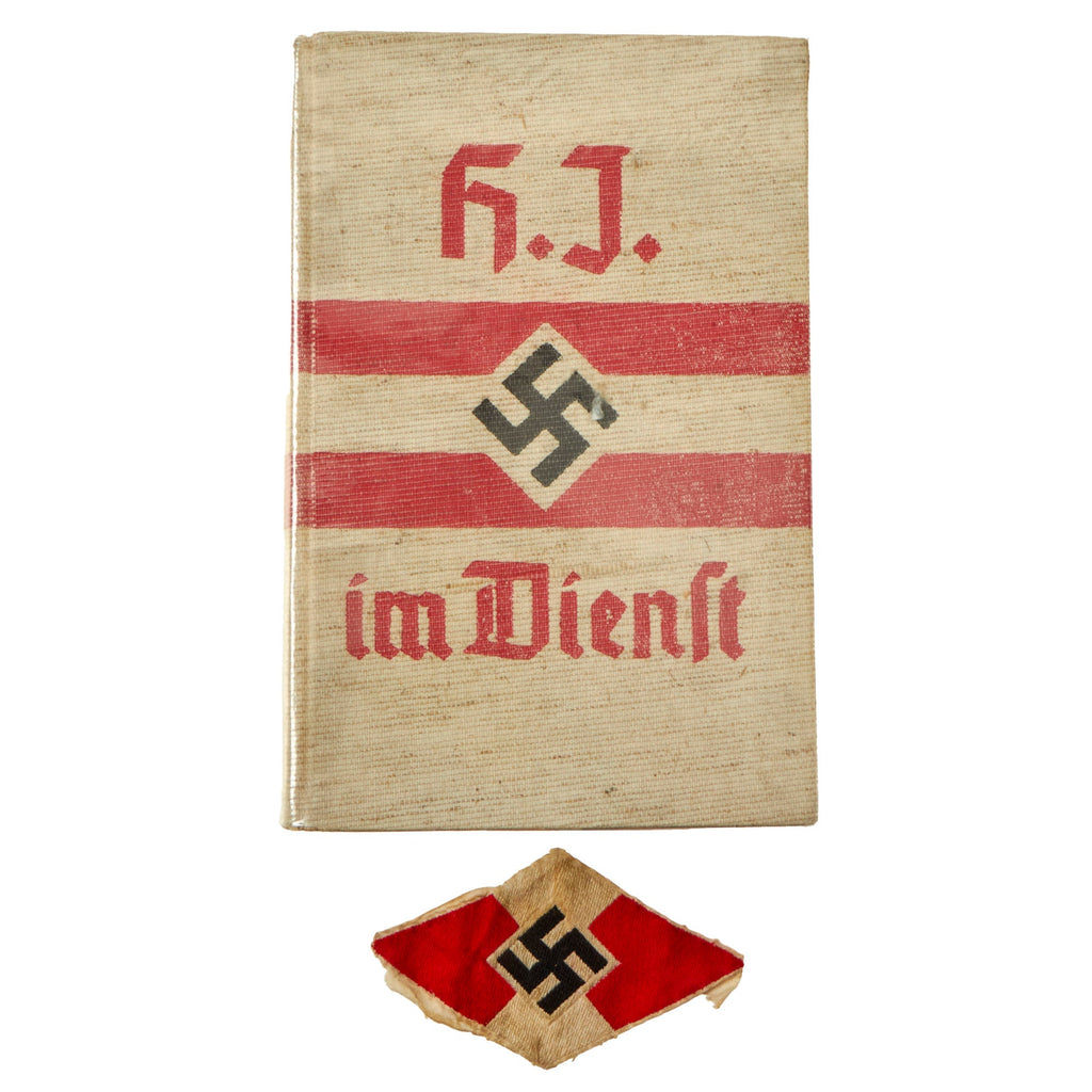 Original German WWII National Socialist Youth Organization H.J. im Dienst Book with Shirt Patch Insignia Original Items