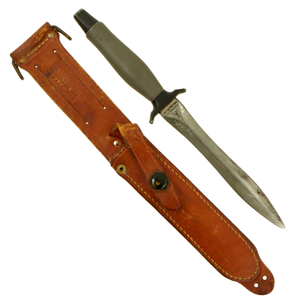 Original U.S. Vietnam War Gerber MkII “Narrow Wasp” Fighting Survival Knife with Scabbard - Serial 019140 Made in 1970 Original Items