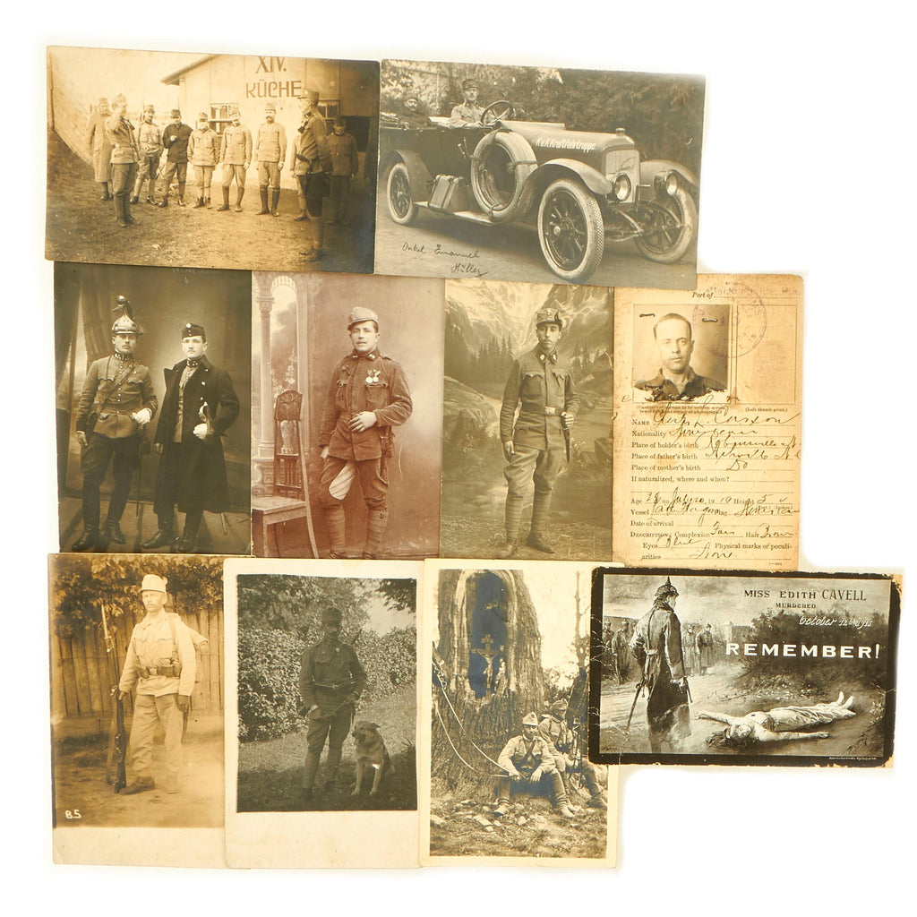Original Austro-Hungarian WWI Photograph/Postcard Lot With Writing - 10 Photos Original Items