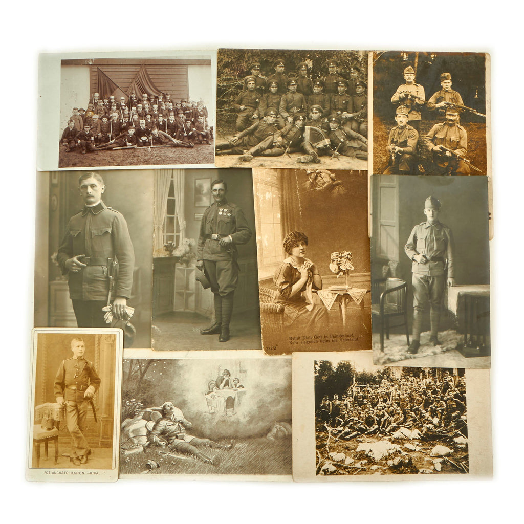 Original Austro-Hungarian WWI Photograph/Postcard Lot With Writing - 10 Photos Original Items