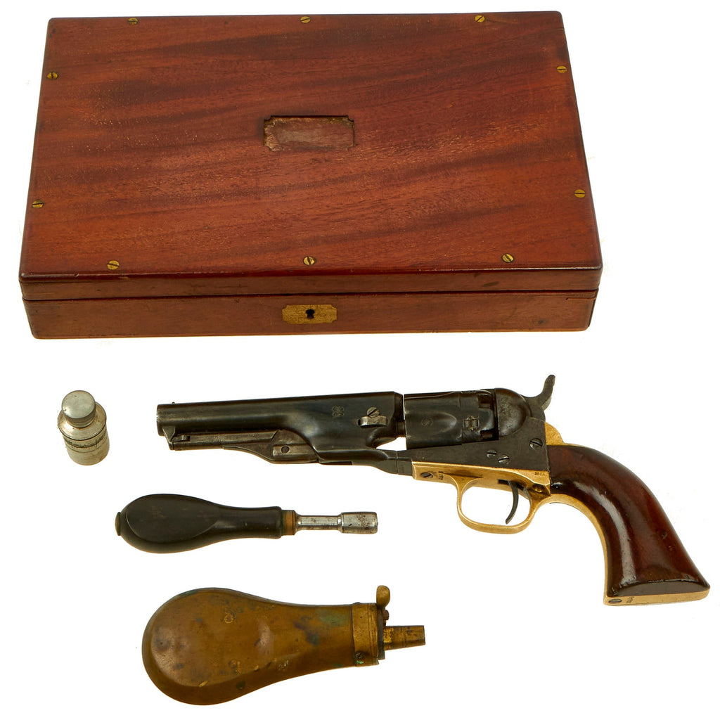 Original U.S. Cased British Proofed Colt M-1862 Police Pocket .36cal Percussion Revolver with 4 1/2" Barrel made in 1866 - Serial 33828 Original Items
