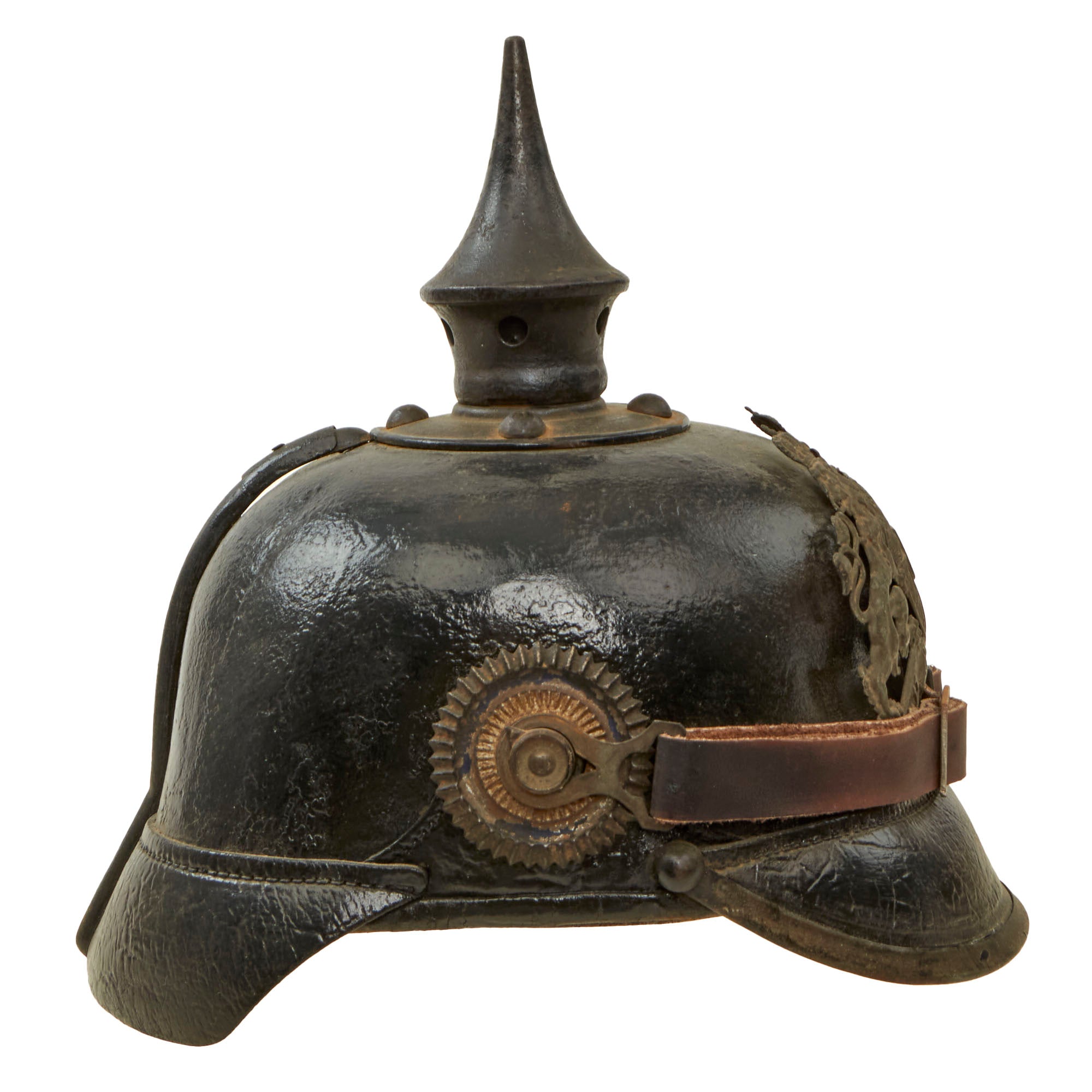 Original Imperial German WWI Bavarian EM/NCO M1915 Pickelhaube Spiked – International Military Antiques
