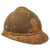 Original French WWI Issue Model 1915 Adrian Helmet Shell with Heavily Worn White Paint with Medic’s Red Crosses & Infantry RF Badge Shadow - Liner & Chinstrap Original Items